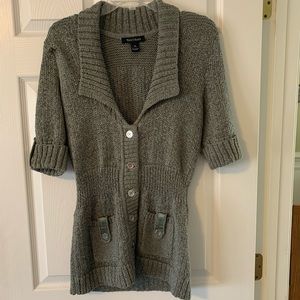 White House Black Market Green Cardigan